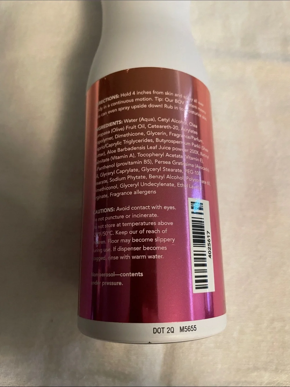 Pink Zebra Vanilla Rose Hydrating Body Lotion Spray - White & Pink